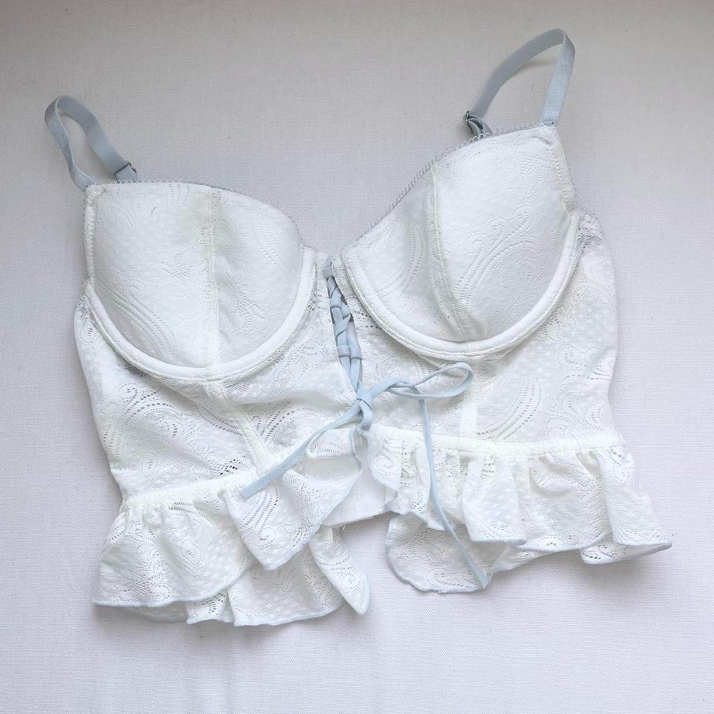 Elegant White Lace Bralette